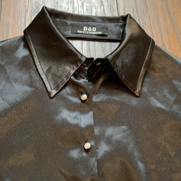 Dolce & Gabbana Black Silk Blouse - Picture 4 of 11